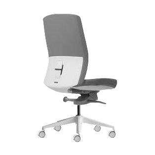 Aveya White Upholstered Ergonomic Office Chair Task & Operator Chairs