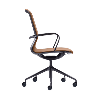 Meta Executive Meeting Chair in Tan Leather Executive & Boardroom Chairs