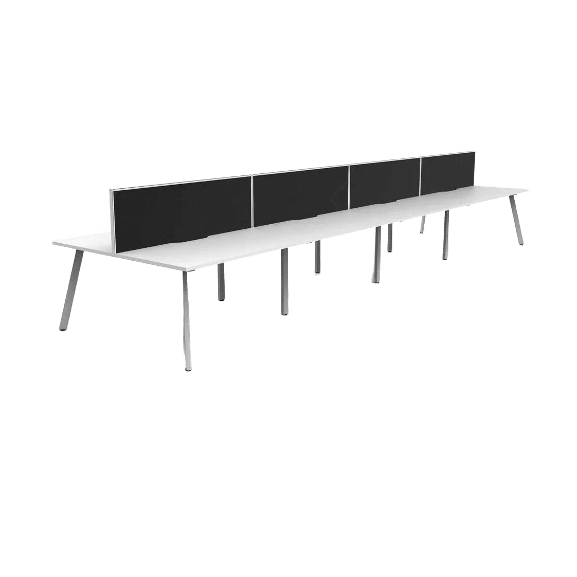 Eternity 8 Person Double Sided Workstations with Screen Multi-Person Desks