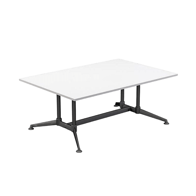 Modulus Boardroom Table with All Black Twin Post Legs Meeting & Boardroom Tables