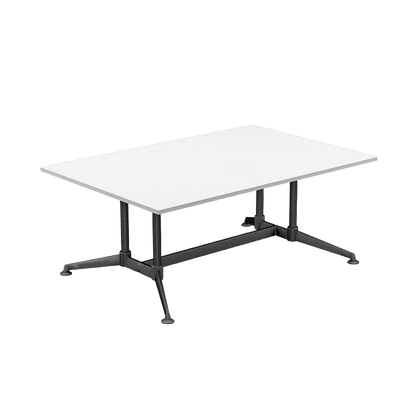 Modulus Boardroom Table with All Black Twin Post Legs Meeting & Boardroom Tables