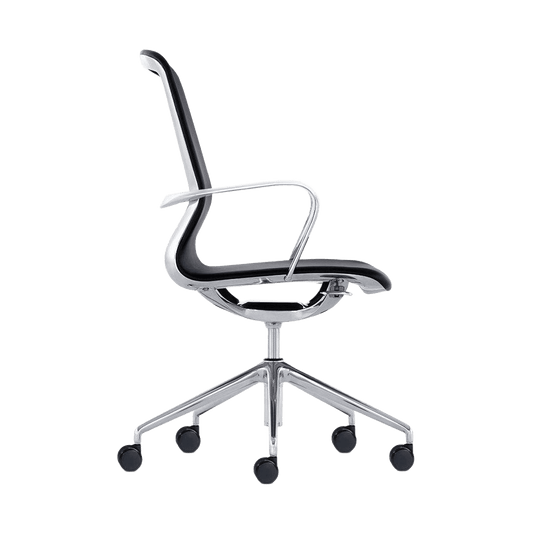 Meta Executive Meeting Chair in Black Leather Executive & Boardroom Chairs