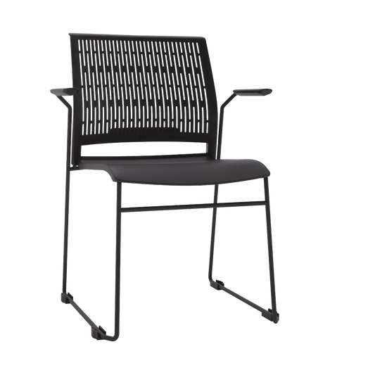 Stax Stackable Chair With Arms Meeting & Visitor Chairs