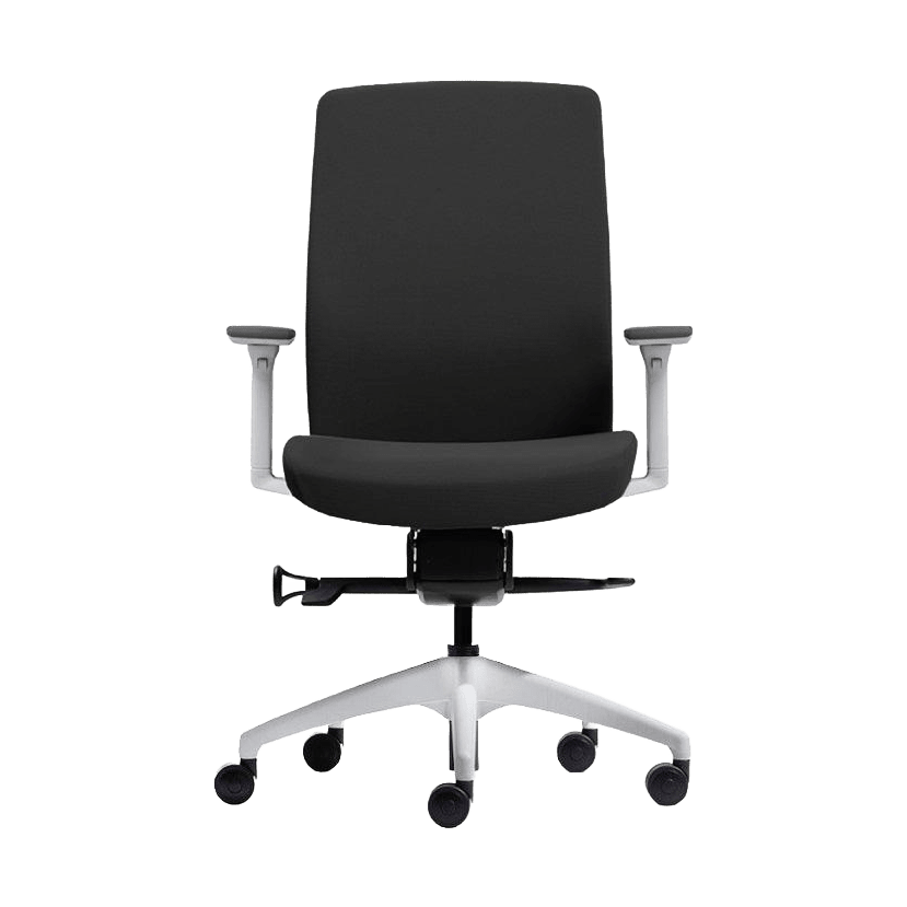 Aveya White Upholstered Ergonomic Office Chair Task & Operator Chairs