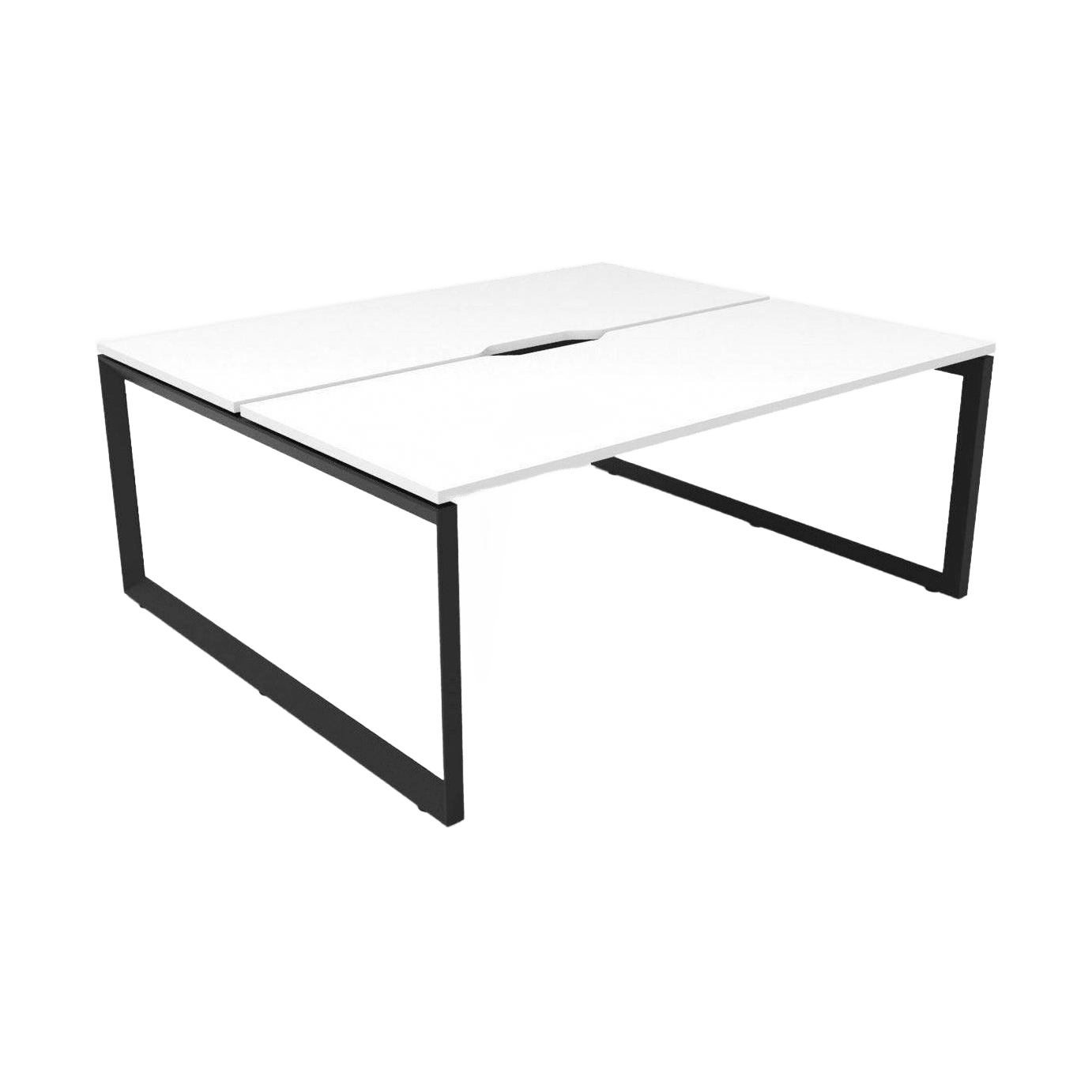 Deluxe Loop Leg Double Sided 2 Person Office Workstations Multi-Person Desks
