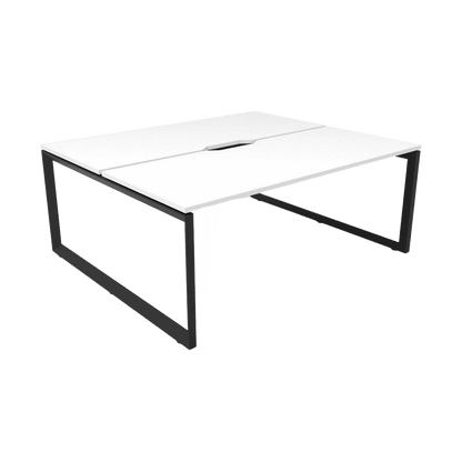 Deluxe Loop Leg Double Sided 2 Person Office Workstations Multi-Person Desks