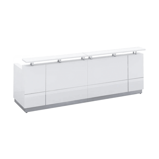 Hugo Plus Reception Counter in White Reception Desks