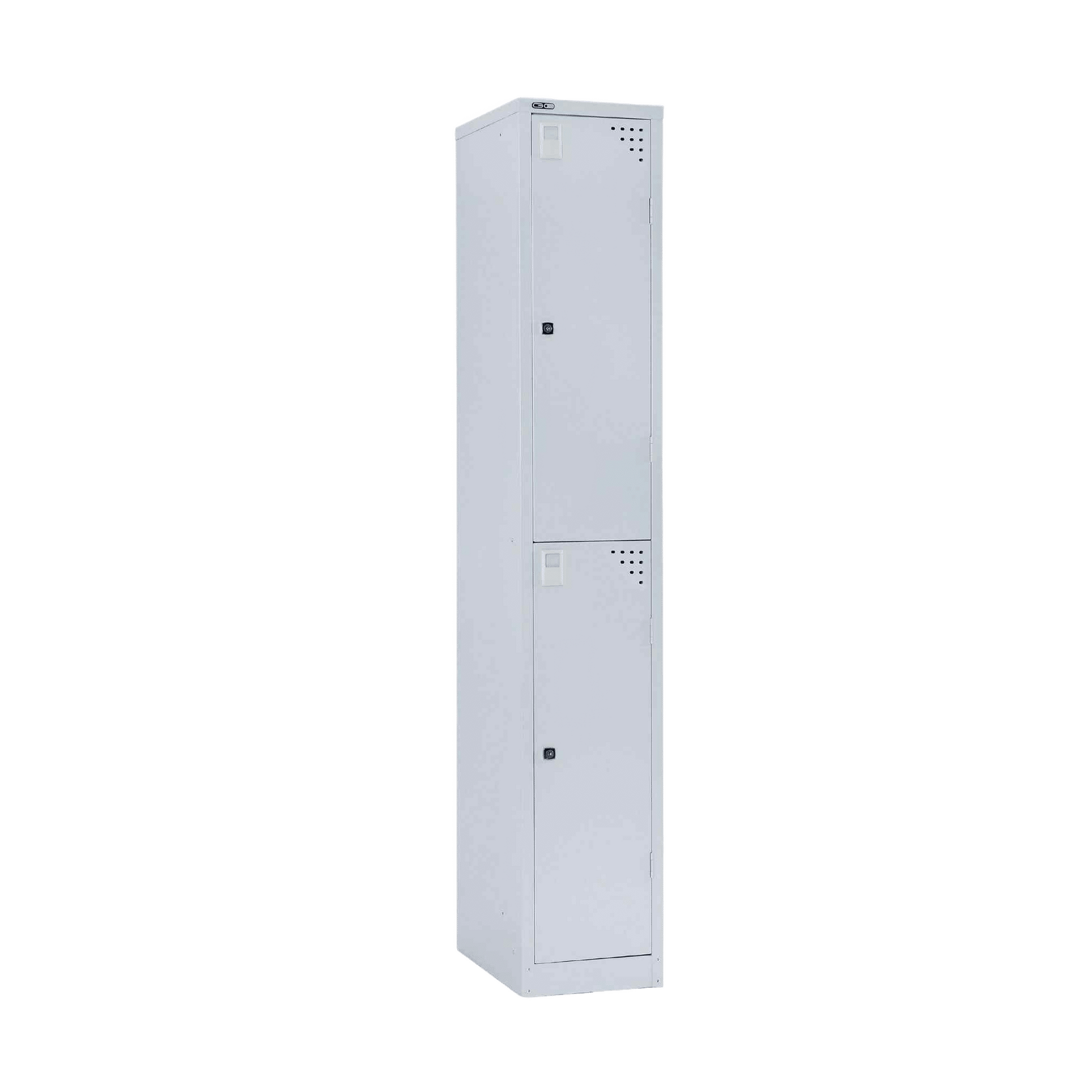 Go Two Door Steel Locker in Silver Grey Lockers & Secure Storage