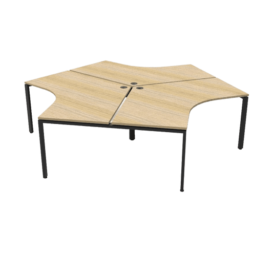 Profile Leg 120 Degree Workstations Multi-Person Desks
