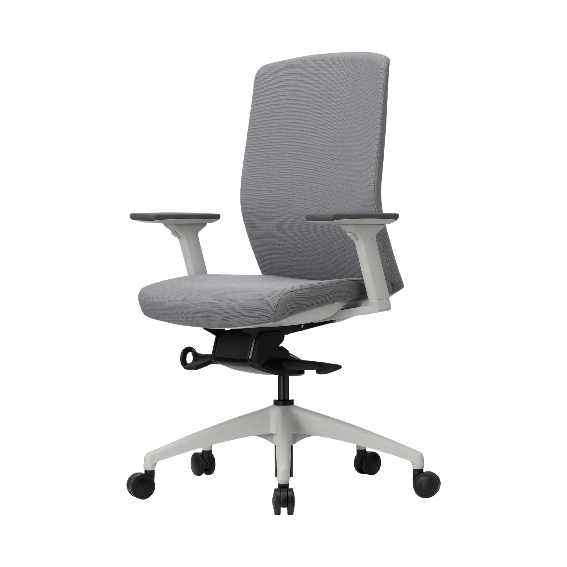 Aveya White Upholstered Ergonomic Office Chair Task & Operator Chairs