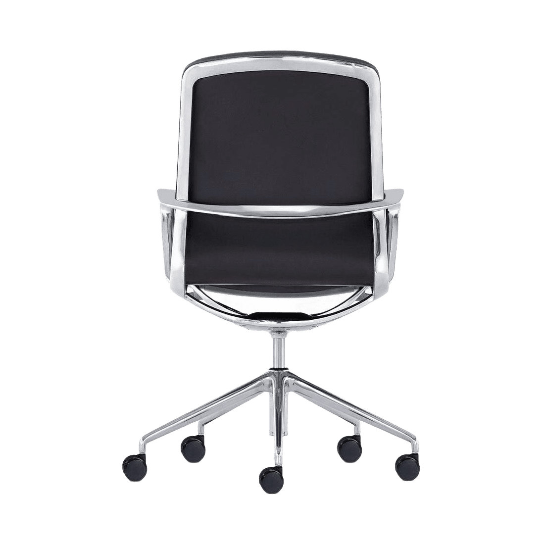 Meta Executive Meeting Chair in Black Leather Executive & Boardroom Chairs