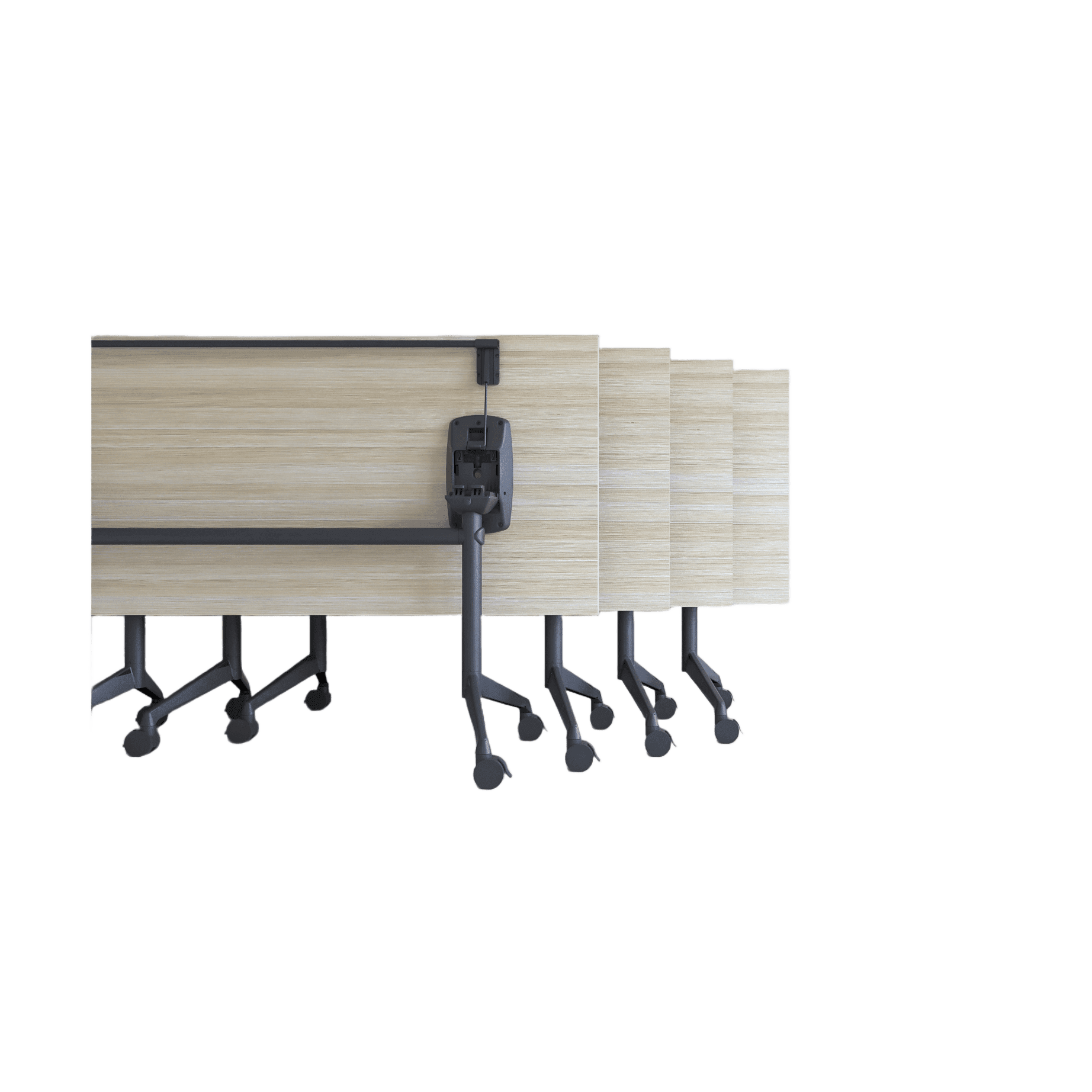 Modulus Mobile Flip Table with All Black Legs Folding & Multi-Purpose Tables