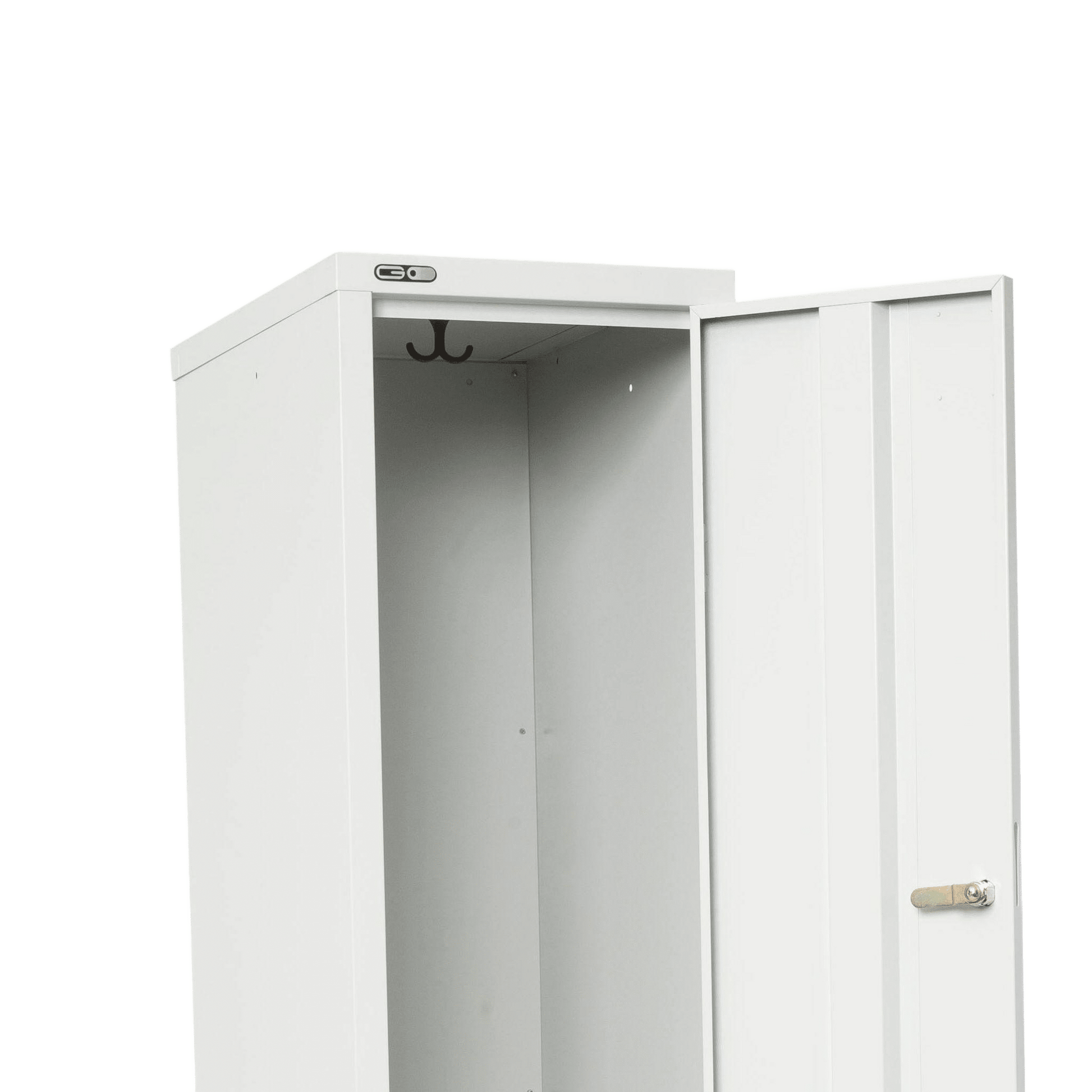 Go Single Door Steel Locker in White Lockers & Secure Storage