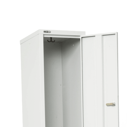 Go Single Door Steel Locker in White Lockers & Secure Storage