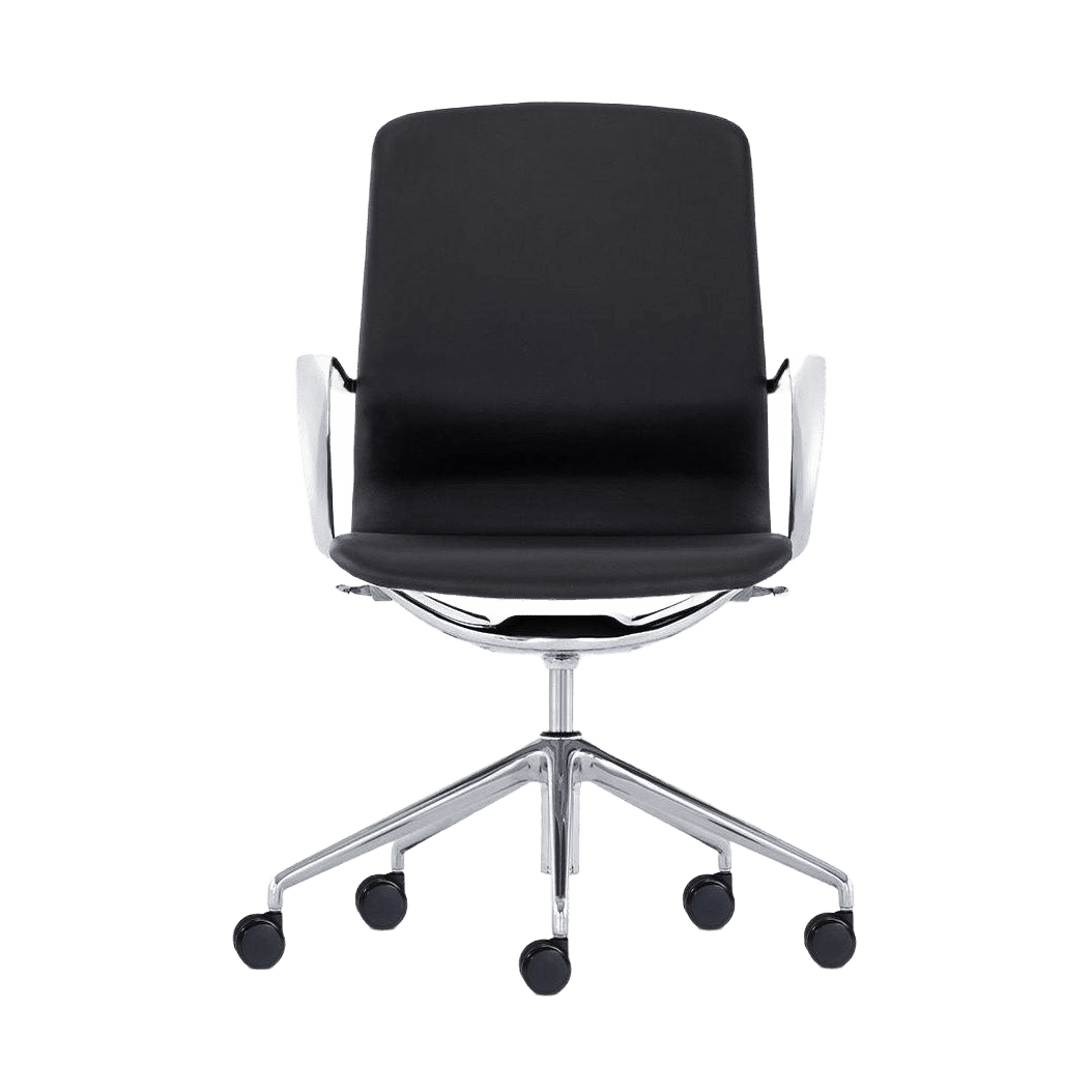 Meta Executive Meeting Chair in Black Leather Executive & Boardroom Chairs