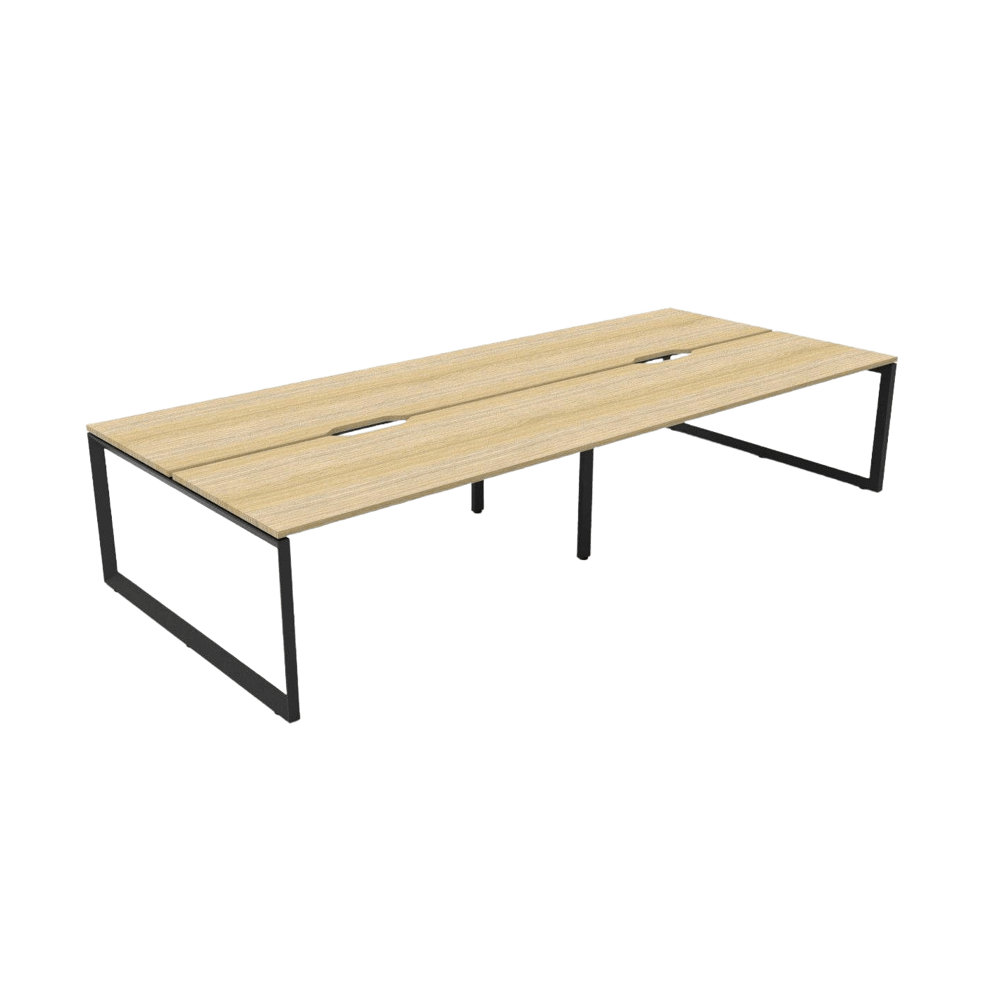 Deluxe Loop Leg Double Sided 4 Person Office Workstations Multi-Person Desks