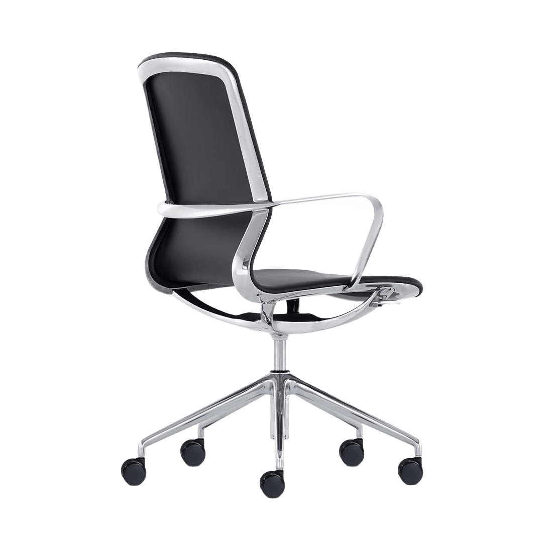 Meta Executive Meeting Chair in Black Leather Executive & Boardroom Chairs