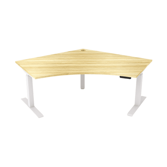 Agile Motion Electric Height Adjustable 120 Degree Workstation Single Desks