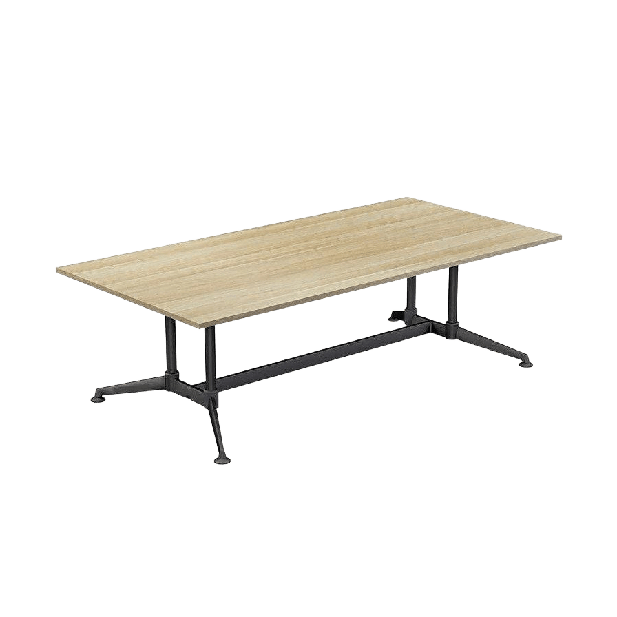 Modulus Boardroom Table with All Black Twin Post Legs Meeting & Boardroom Tables