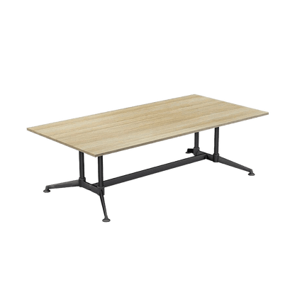 Modulus Boardroom Table with All Black Twin Post Legs Meeting & Boardroom Tables