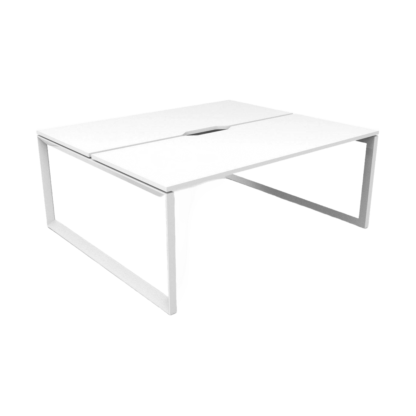 Deluxe Loop Leg Double Sided 2 Person Office Workstations Multi-Person Desks