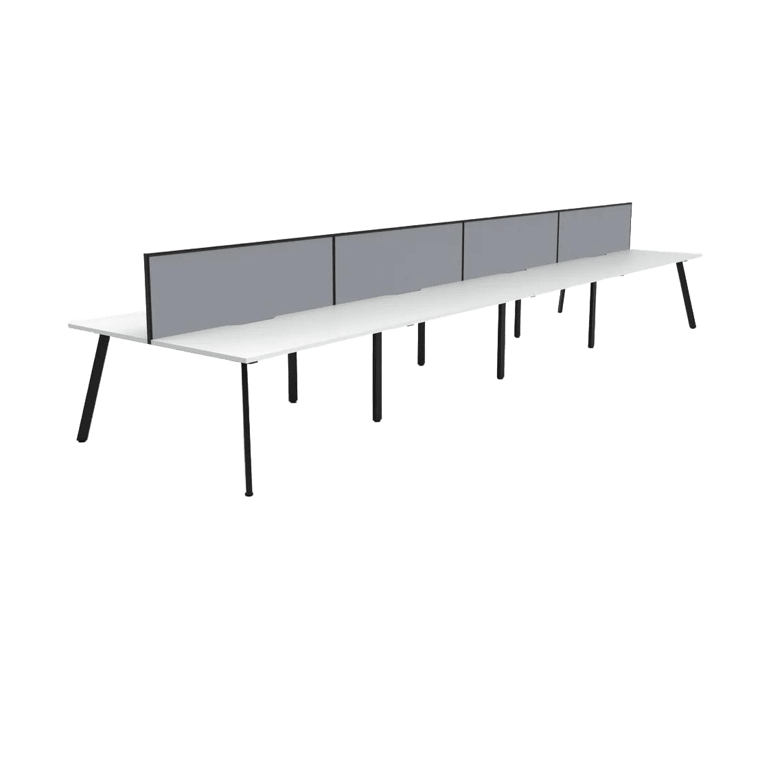 Eternity 8 Person Double Sided Workstations with Screen Multi-Person Desks