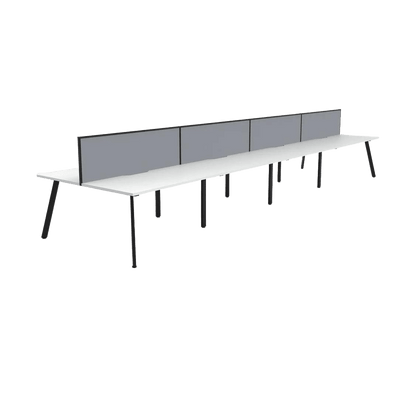 Eternity 8 Person Double Sided Workstations with Screen Multi-Person Desks