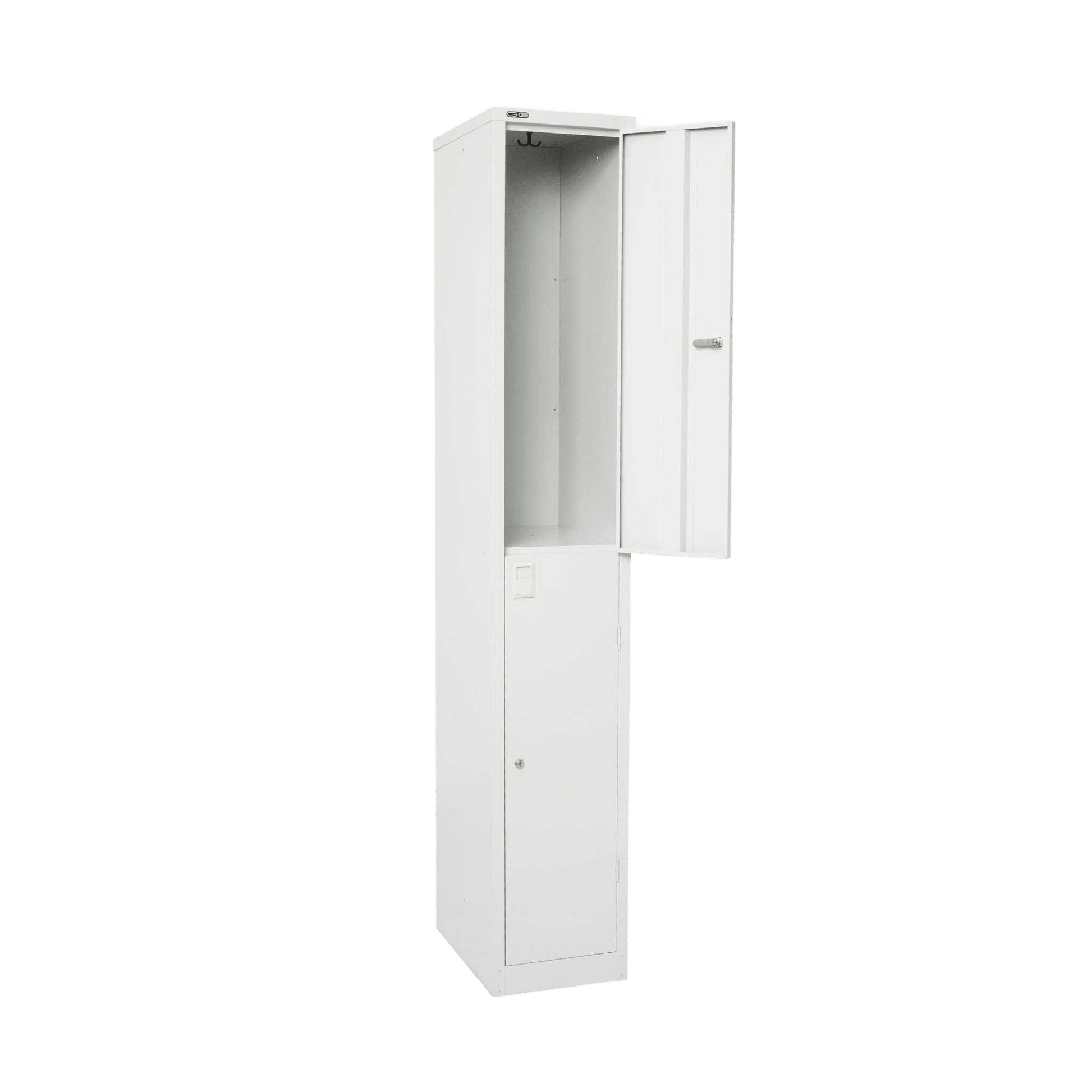 Go Two Door Steel Locker in Silver Grey Lockers & Secure Storage