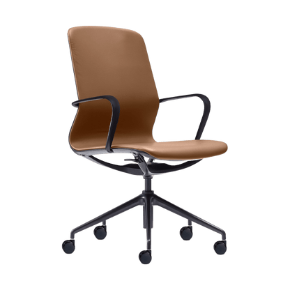 Meta Executive Meeting Chair in Tan Leather Executive & Boardroom Chairs