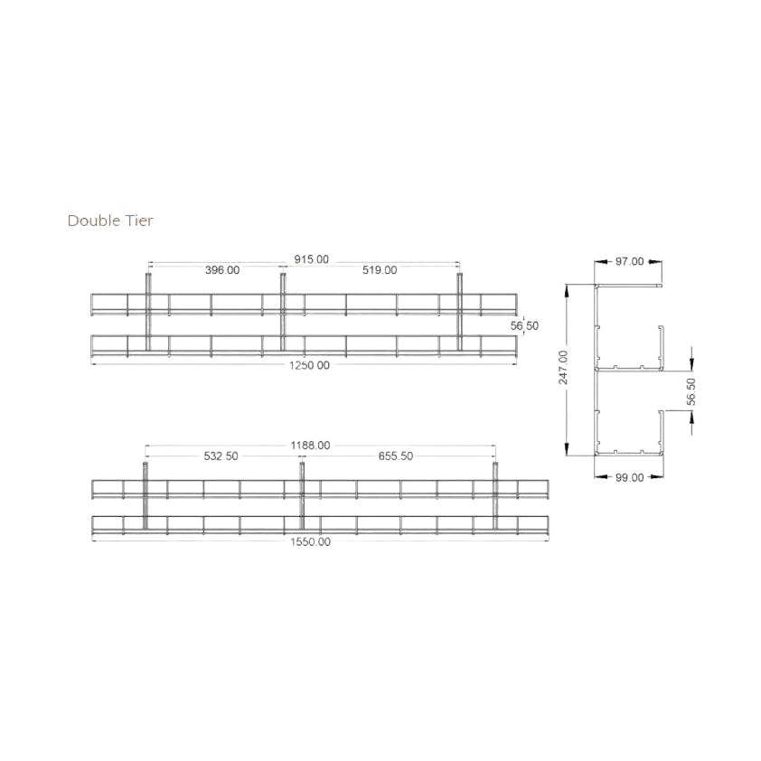 Prodigy Under Desk Cable Basket Monitor & Desk Accessories
