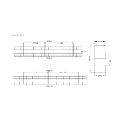 Prodigy Under Desk Cable Basket Monitor & Desk Accessories