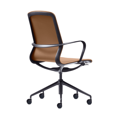 Meta Executive Meeting Chair in Tan Leather Executive & Boardroom Chairs