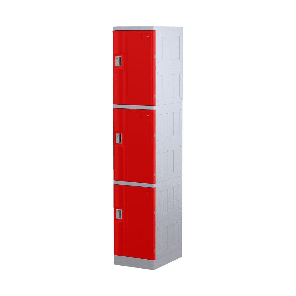Steelco 3 Door ABS Plastic Locker Double Bank Lockers & Secure Storage