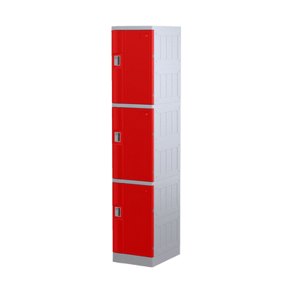 Steelco 3 Door ABS Plastic Locker Double Bank Lockers & Secure Storage