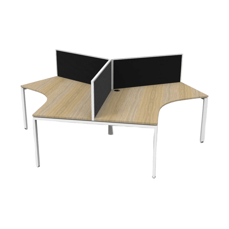 Profile Leg 120 Degree Workstations Multi-Person Desks