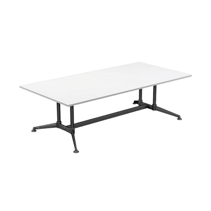 Modulus Boardroom Table with All Black Twin Post Legs Meeting & Boardroom Tables