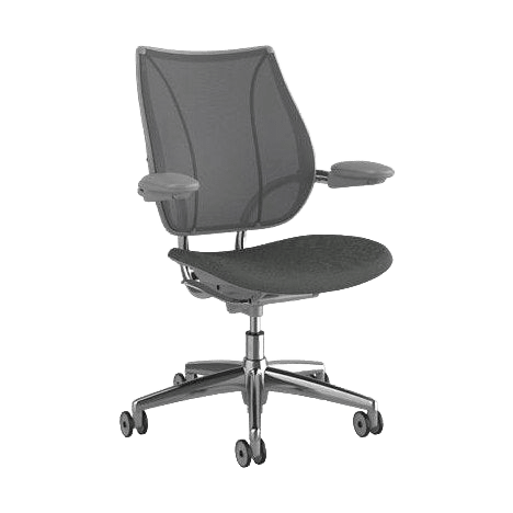 Humanscale Liberty Ergonomic Task Chair with Adjustable Arms In Grey Task & Operator Chairs