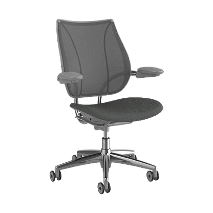 Humanscale Liberty Ergonomic Task Chair with Adjustable Arms In Grey Task & Operator Chairs