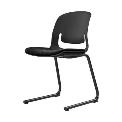 Palette Reverse Cantilever Chair Black Black PU
