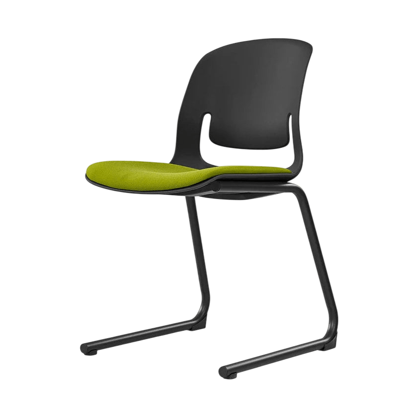 Palette Reverse Cantilever Chair Black Black PU