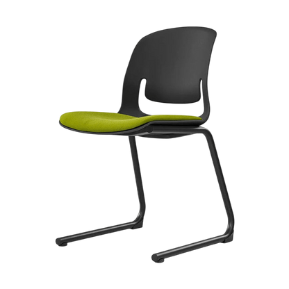 Palette Reverse Cantilever Chair Black Black PU