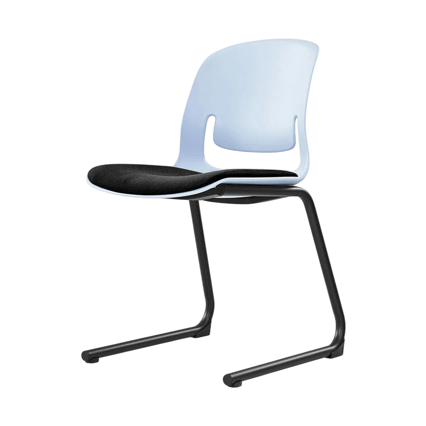Palette Reverse Cantilever Chair Black Black PU