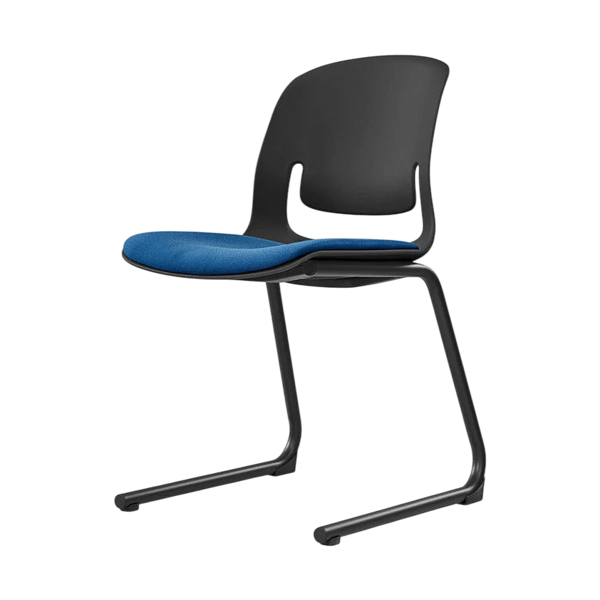 Palette Reverse Cantilever Chair Black Black PU