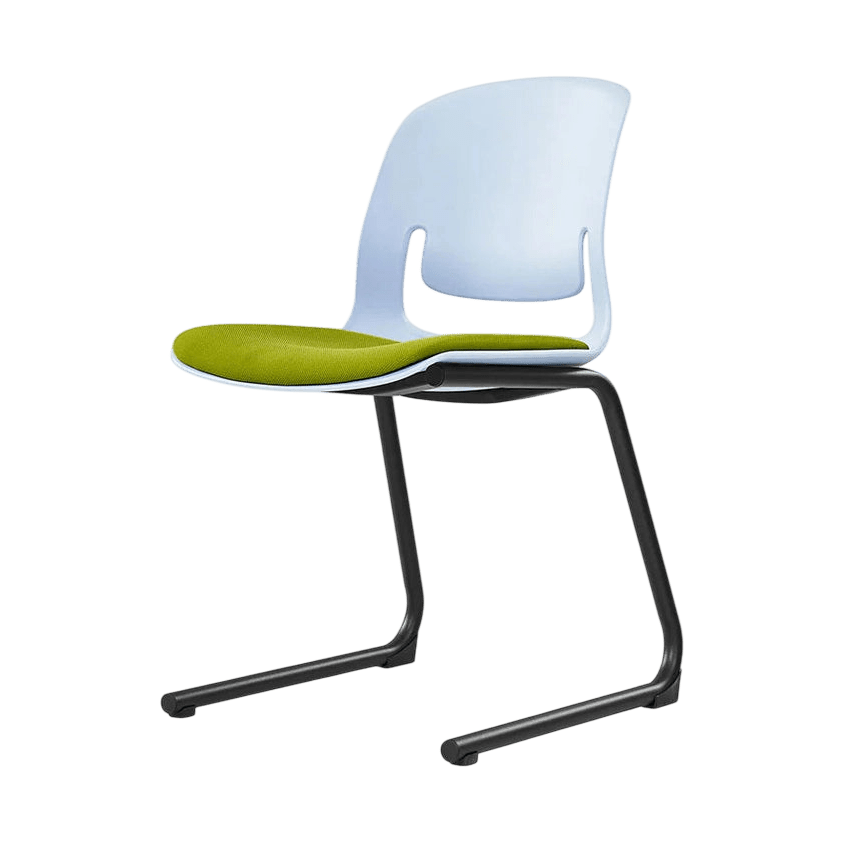 Palette Reverse Cantilever Chair Black Black PU