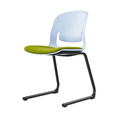 Palette Reverse Cantilever Chair Black Black PU