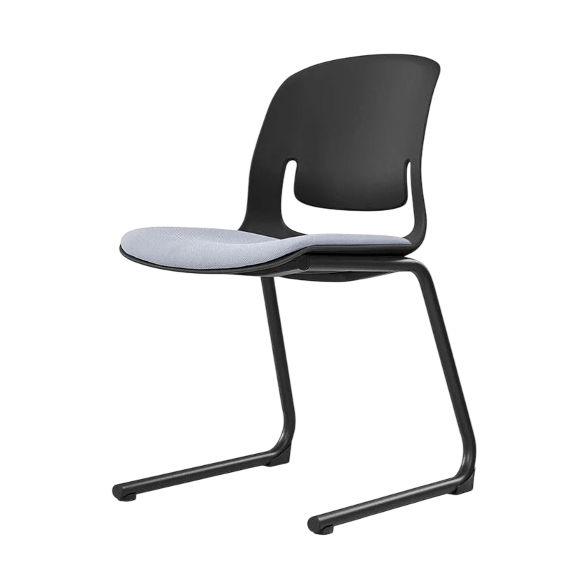 Palette Reverse Cantilever Chair Black Black PU