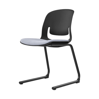 Palette Reverse Cantilever Chair Black Black PU