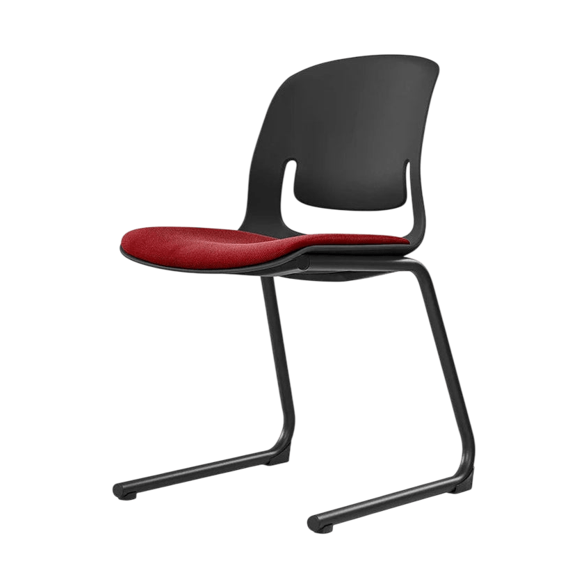 Palette Reverse Cantilever Chair Black Black PU
