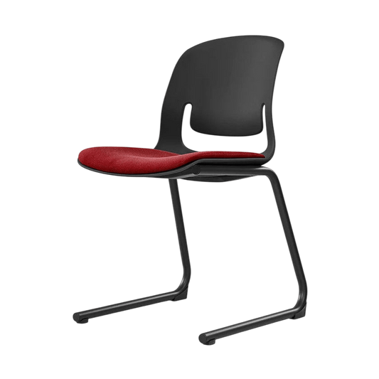 Palette Reverse Cantilever Chair Black Black PU
