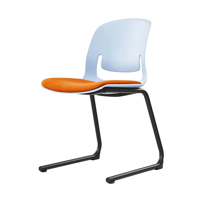Palette Reverse Cantilever Chair Black Black PU